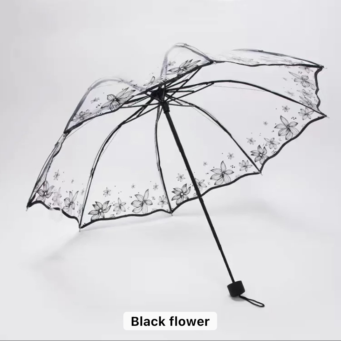 5300027 透明折りたたみ傘　おしゃれ 雨 可愛い 軽量 人気 梅雨 レディース
