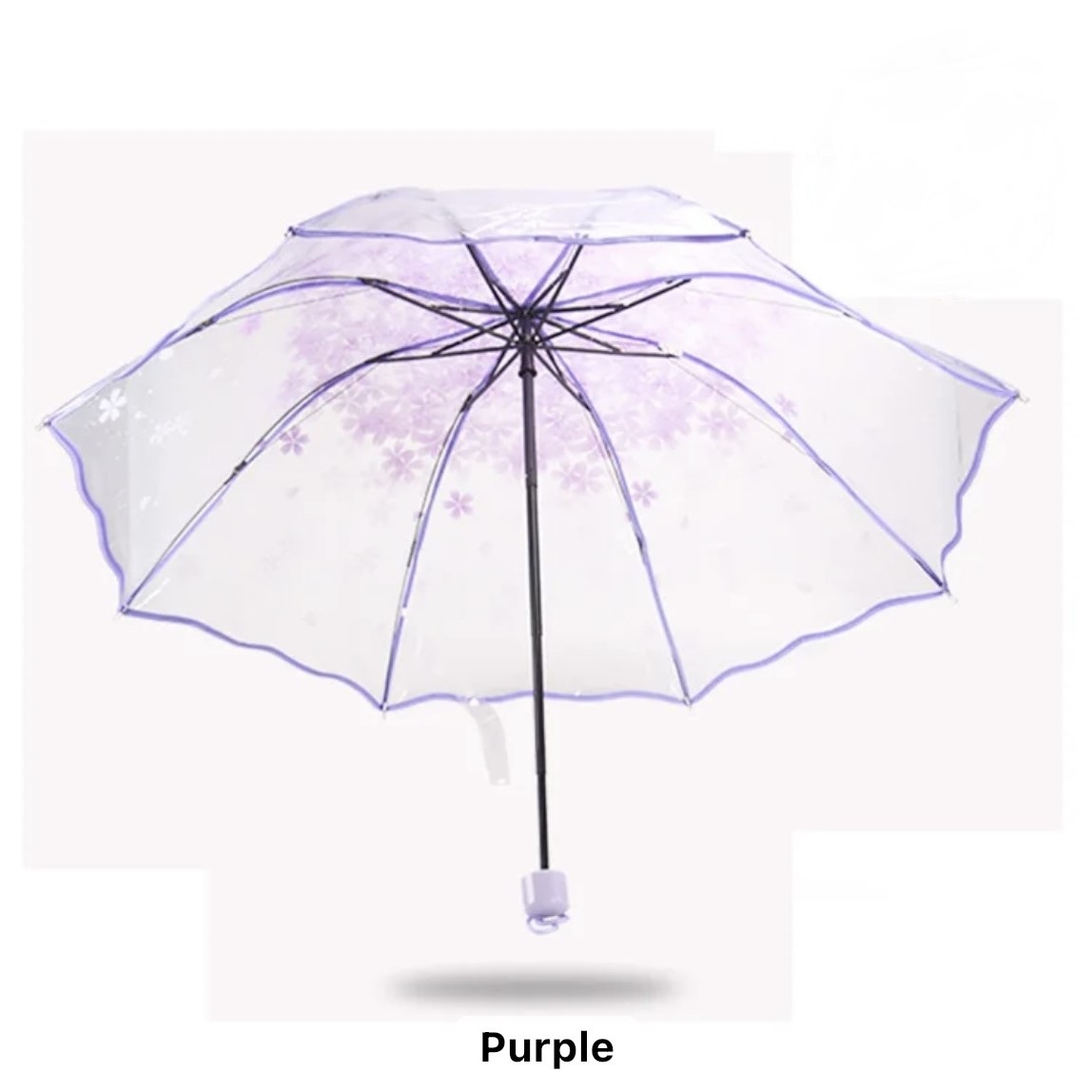 5300029 透明折りたたみ傘　おしゃれ 雨 可愛い 軽量 人気 梅雨 レディース