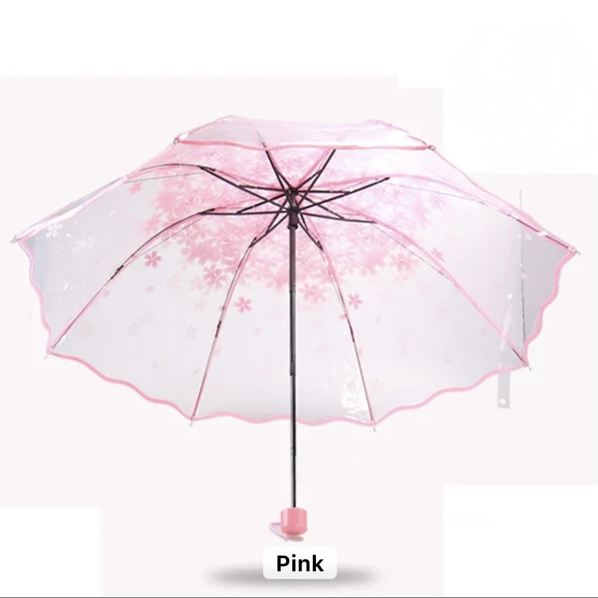 5300030 透明折りたたみ傘　おしゃれ 雨 可愛い 軽量 人気 梅雨 レディース